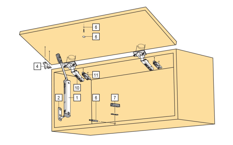 Aventos HK-XS silný komplet